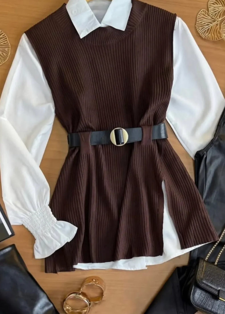 Kit 3 Camisa+Colete+Cinto M G GG Y6652 *Pacote: 60 R$