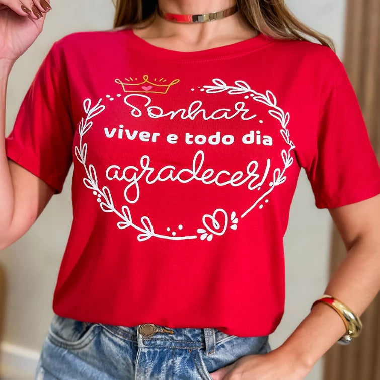 Tshirt Todo Dia Agradecer Biscolayca FF-TSH-019 *Pacote: 12 R$ *Atacado: R$ 15