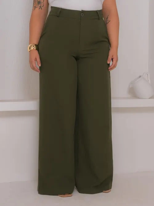 Calça Pantalona Plus Size XY-579 *Atacado: R$ 58