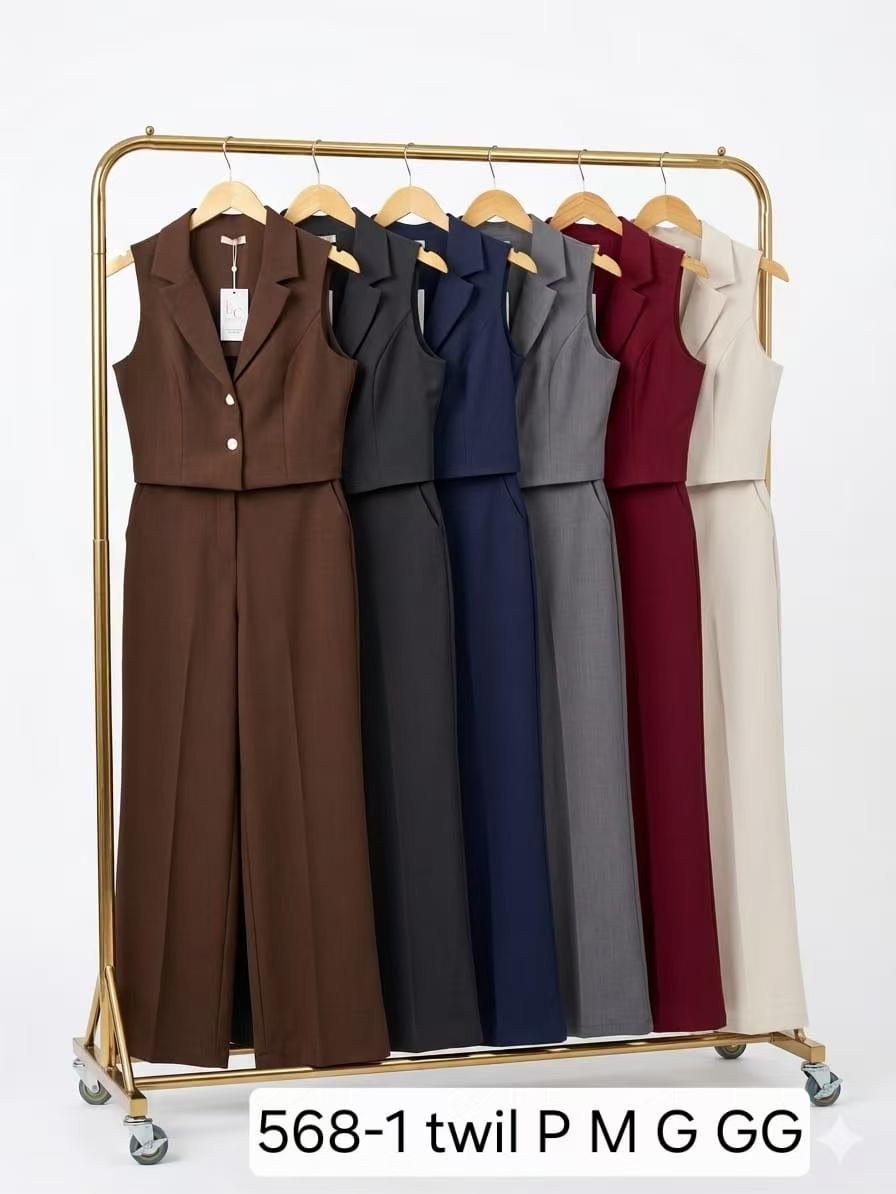Conjunto Colete Feminino Twill XY-568 *Pacote: R$ 95 *Atacado: R$ 110