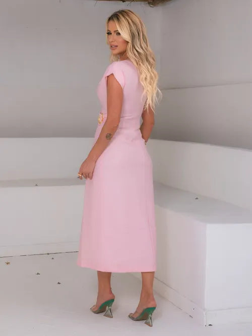 Vestido Midi Marante Alfaiataria FF-VES-040-XY-642 *Pacote: R$ 75 *Atacado: R$ 90