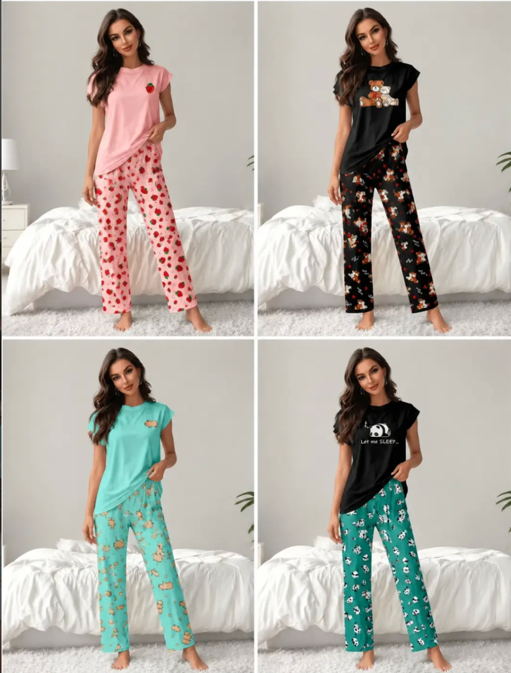 Conjunto Pijama P M G GG *Pacote: R$ 38