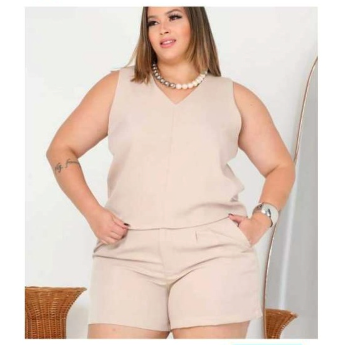 Conjunto Plus Alfaiataria Premium FF-CON-012-XY-548 *Pacote: R$ 65 *Atacado: R$ 80