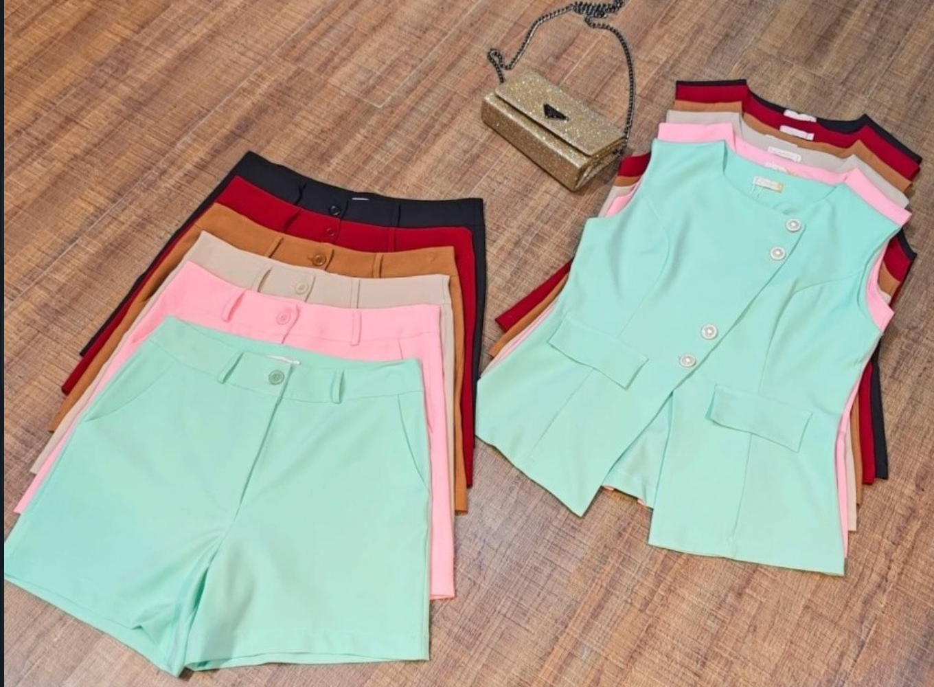 Conjunto com 2 Pares de Botão Luis Twill FF-CON-031-XY *Pacote: R$ 80 *Atacado: R$ 95
