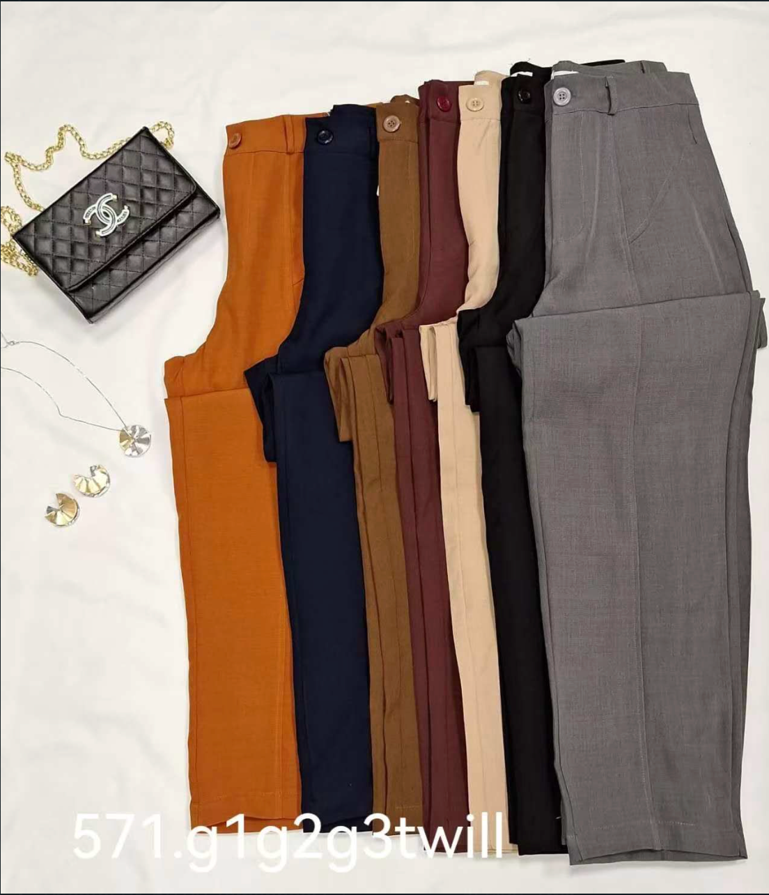 Calça Plus Size Linho Luis Twill FF-CAL-024-LXY-571 *Pacote: R$ 60 *Atacado: R$ 75
