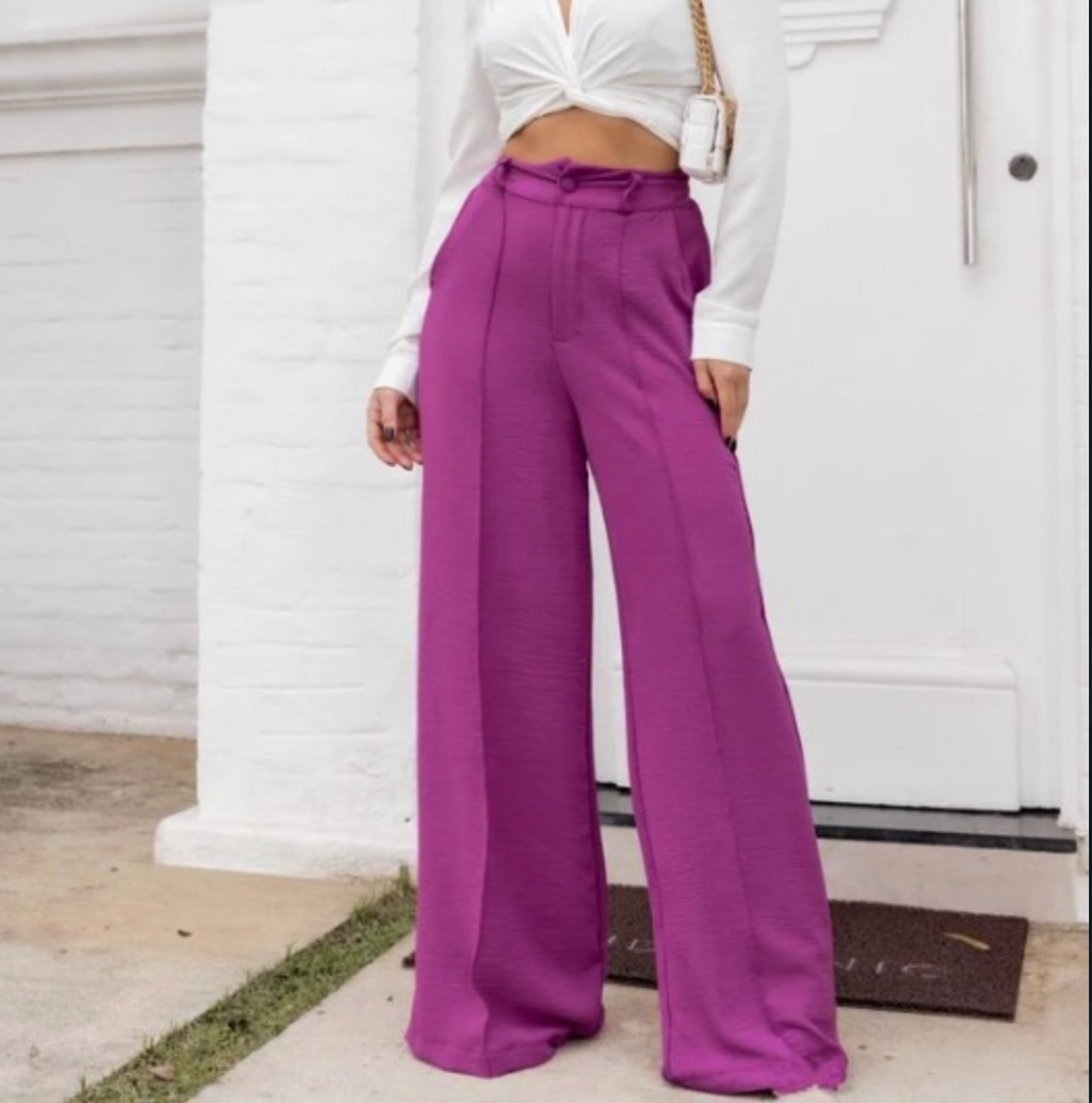 Pantalona Botão 60 Duna Forrado FF-CAL-028 *Pacote: R$ 35 *Atacado: R$ 40