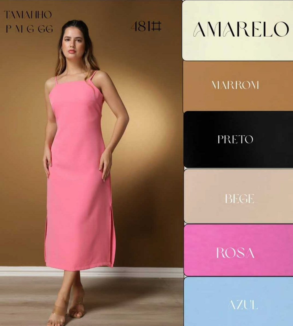 Vestidos Midi Alfaiataria FF-VES-007-CSS-481 *Pacote: R$ 70 *Atacado: R$ 55