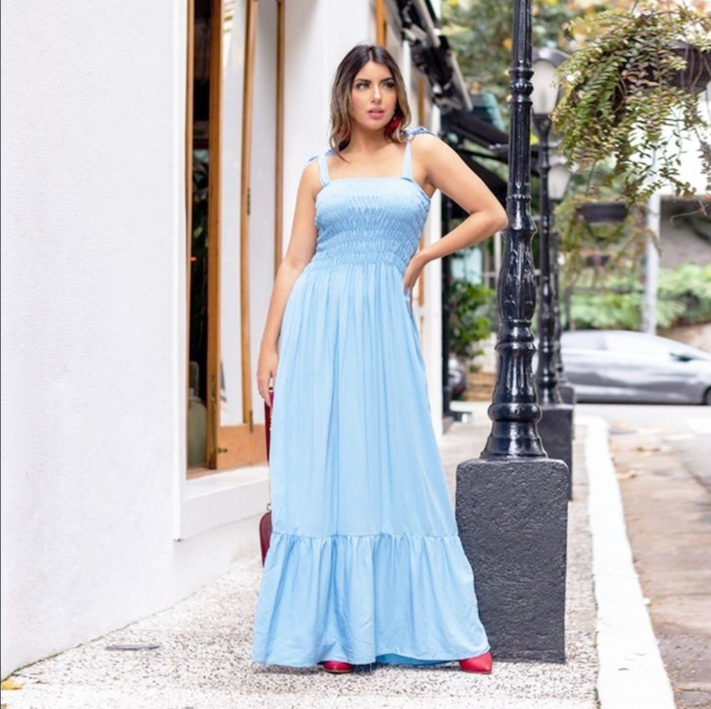 Vestido Longo de Alça Duna FF-VES-011 *Pacote: R$ 50 *Atacado: R$ 55