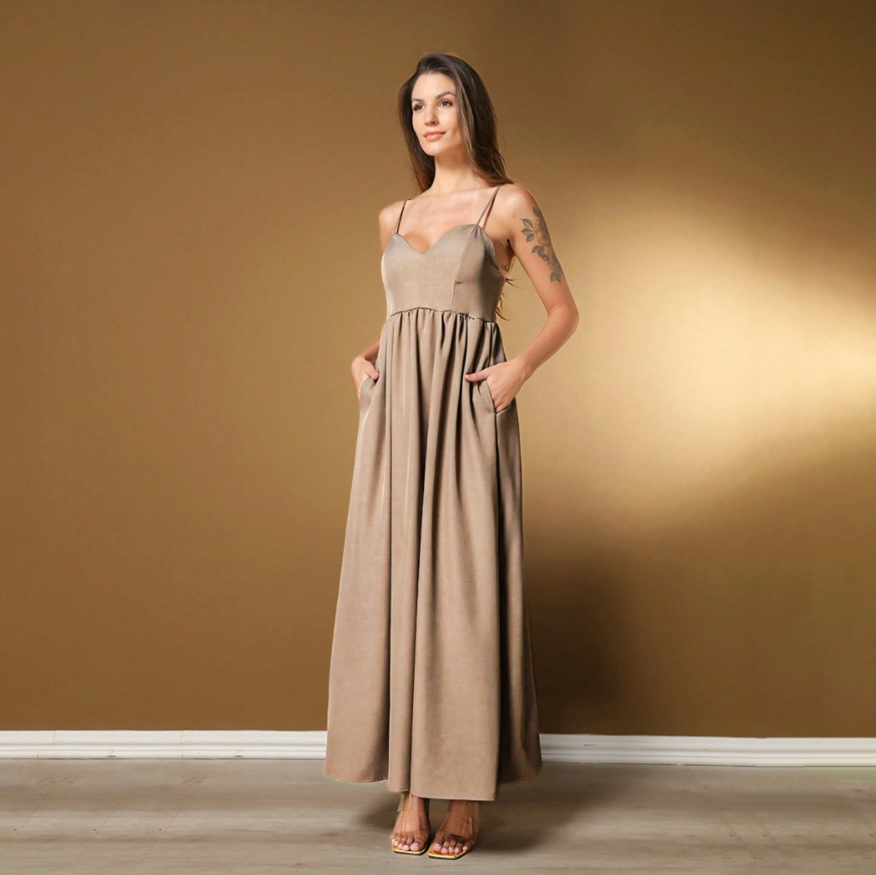 Vestido Twill FF-VES-013-CSS-476 *Pacote: R$ 90 *Atacado: R$ 90