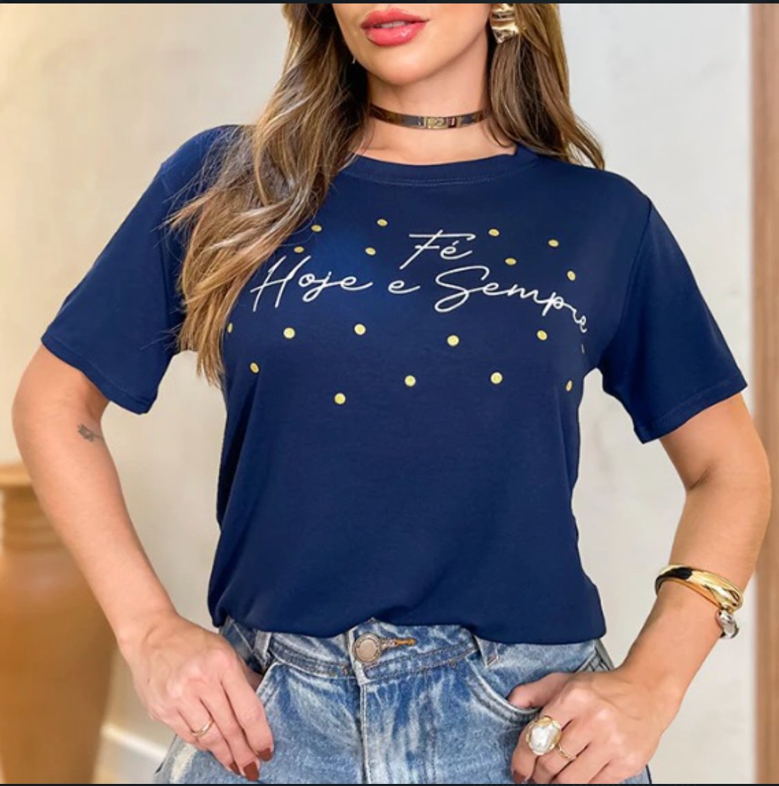 Tshirt Fé Hoje e Sempre Biscolayca FF-TSH-009 *Pacote: R$ 12 *Atacado: R$ 15
