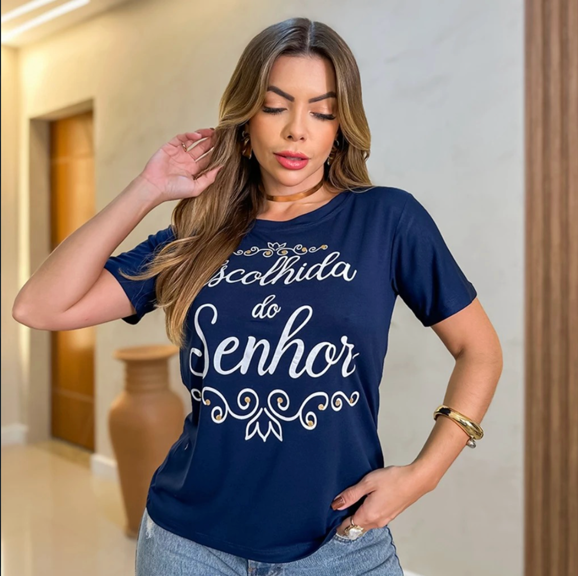 Tshirt Escolhida Do Senhor Biscolayca FF-TSH-014 *Pacote: R$ 12 *Atacado: R$ 15