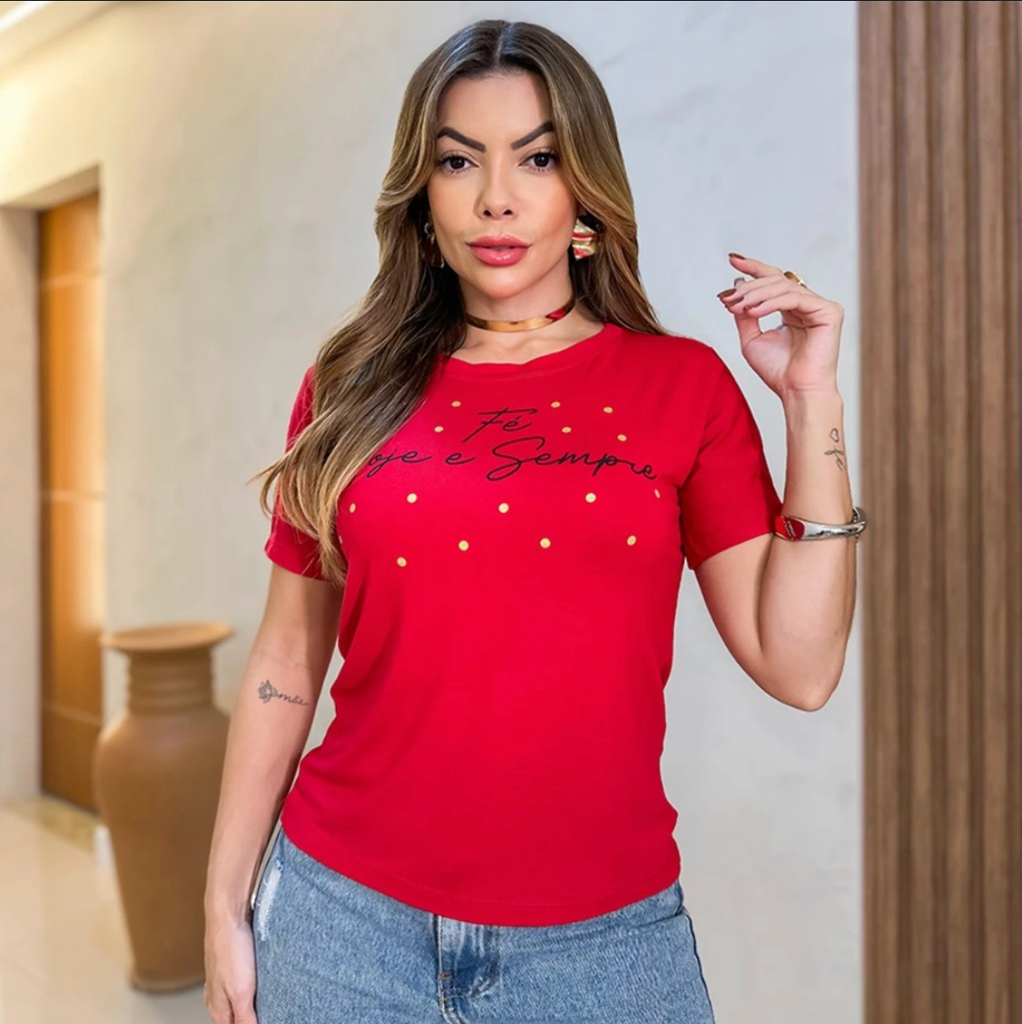 Tshirt Filha do Rei Biscolayca FF-TSH-015 *Pacote: R$ 12 *Atacado: R$ 15