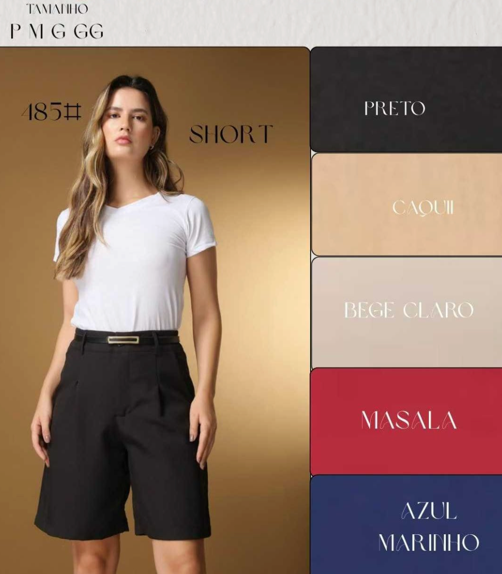 Bermuda Alfaiataria sem Cinto Alfaiataria Premium FF-CAL-031-CSS-485 *Pacote: R$ 35 *Atacado: R$ 45