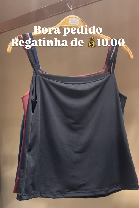 Regatinha Suplex Promoção regata *Pacote: R$ 10///Previsão de chegar reposição 02/05, depois de pagamento entra na fila