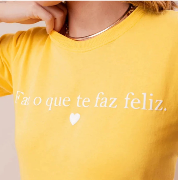 Tshirt Oq Feliz Biscolayca FF-TSH-003 *Pacote: R$ 12 *Atacado: R$ 15