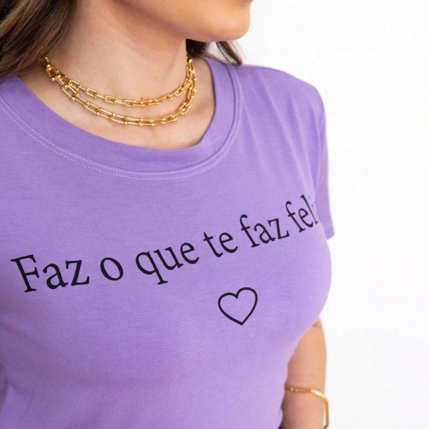 Tshirt Oq Feliz Biscolayca FF-TSH-003 *Pacote: R$ 12 *Atacado: R$ 15