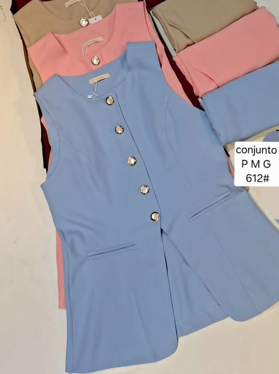 Conjunto Max Colete Luis Twill FF-CON-029-XY-612 *Pacote: R$ 80 *Atacado: R$ 95