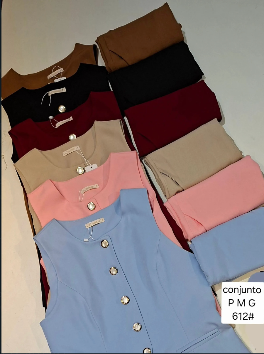 Conjunto Max Colete Luis Twill FF-CON-029-XY-612 *Pacote: R$ 80 *Atacado: R$ 95