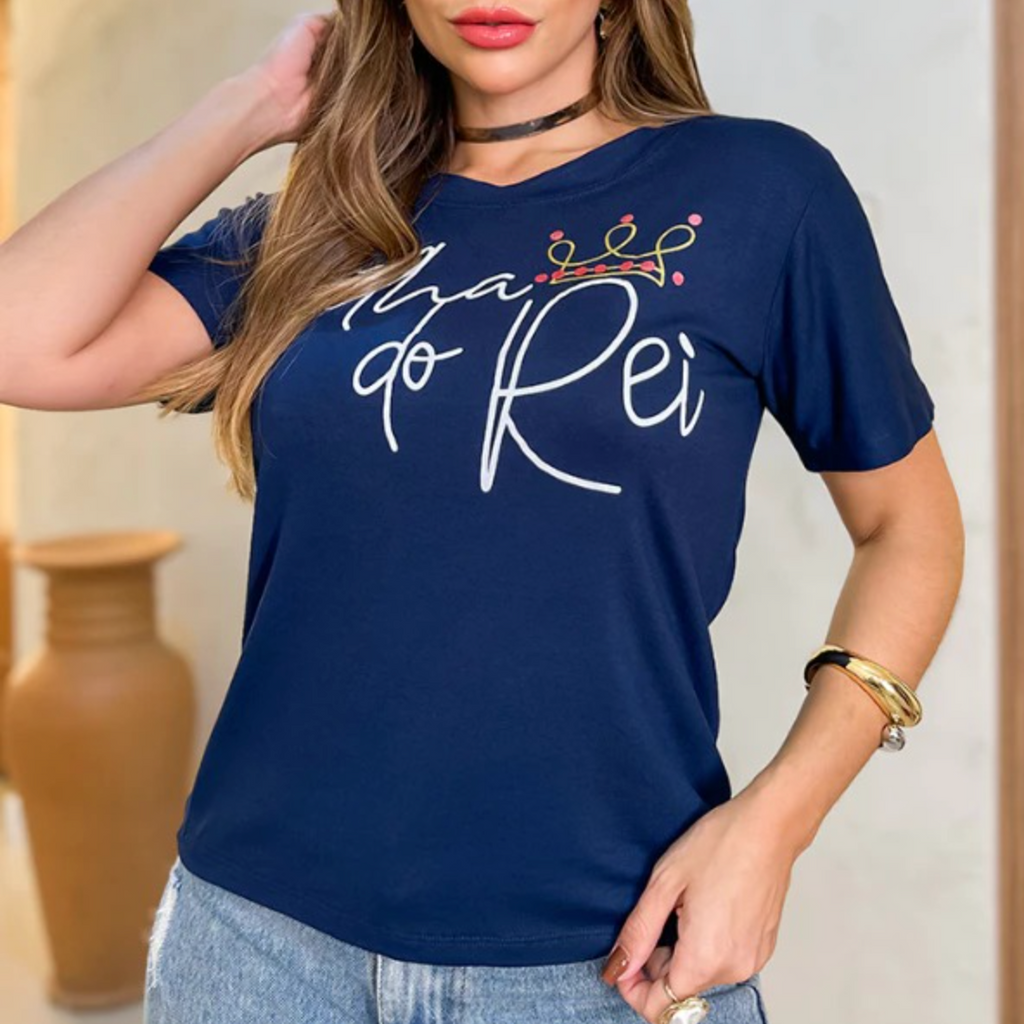 Tshirt Filha do Rei Biscolayca FF-TSH-015 *Pacote: R$ 12 *Atacado: R$ 15