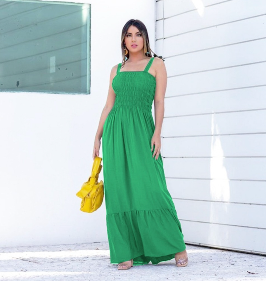 Vestido Longo de Alça Duna FF-VES-011 *Pacote: R$ 50 *Atacado: R$ 55