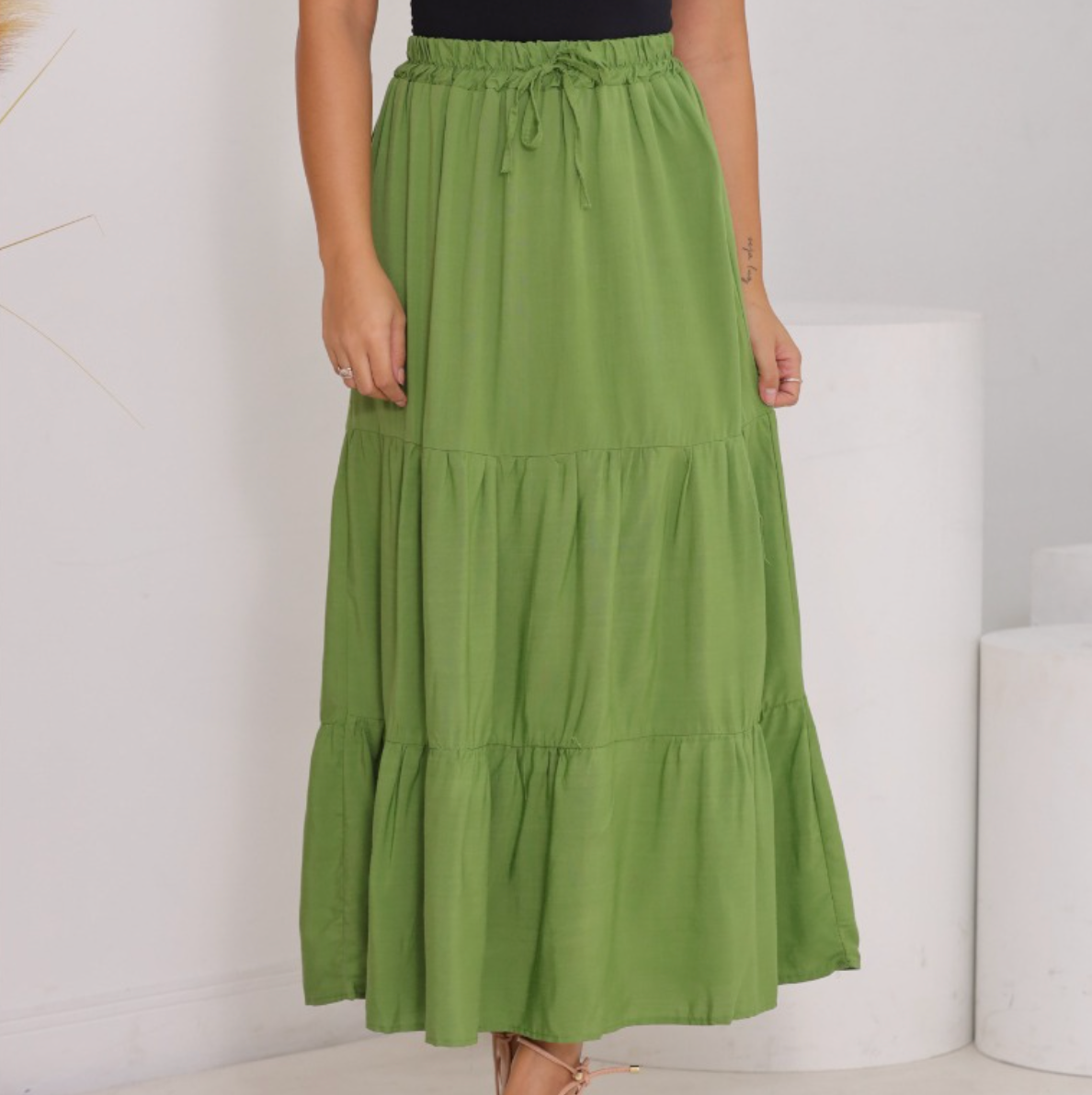 Saia Midi Três Marias Viscolinho FF-SAI-006 *Pacote: R$ 35 *Atacado: R$ 40