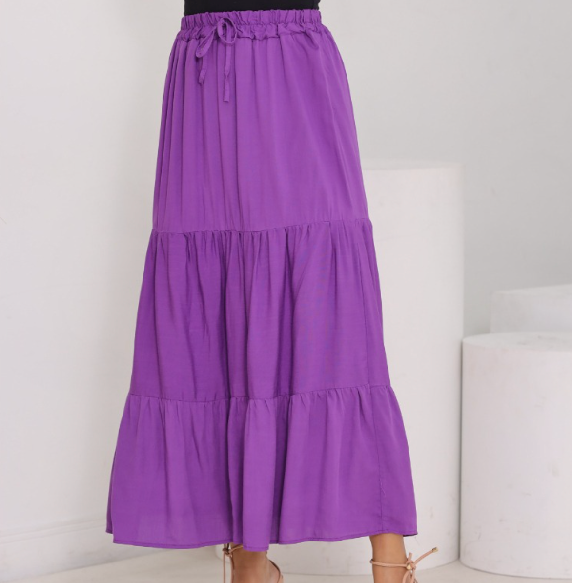 Saia Midi Três Marias Viscolinho FF-SAI-006 *Pacote: R$ 35 *Atacado: R$ 40