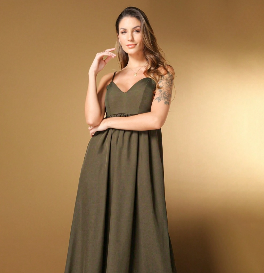 Vestido Twill FF-VES-013-CSS-476 *Pacote: R$ 90 *Atacado: R$ 90