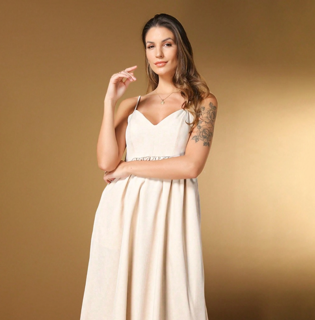 Vestido Twill FF-VES-013-CSS-476 *Pacote: R$ 90 *Atacado: R$ 90
