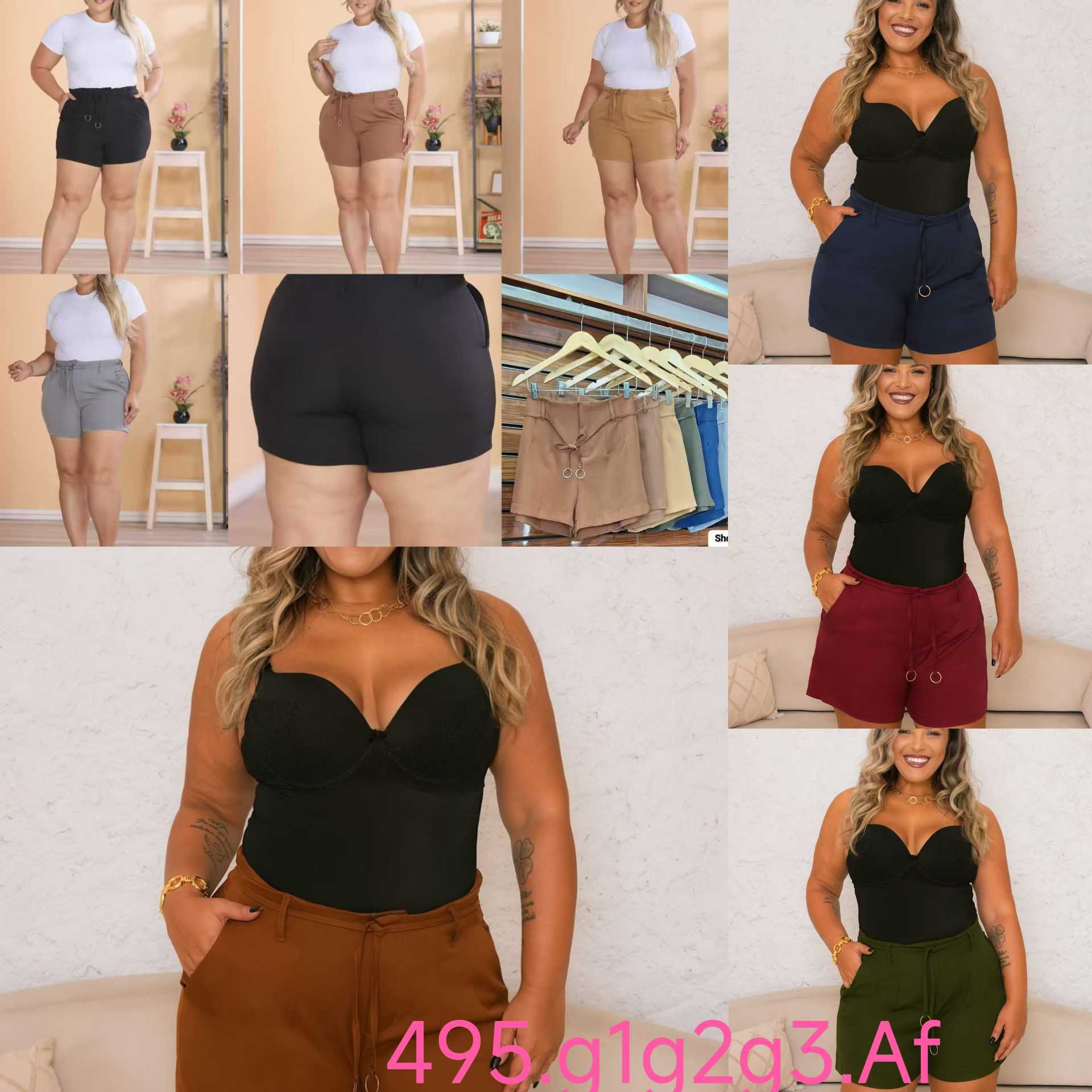 Short Alfaiataria Plus FF-SHO-024-XY-495 *Pacote: 40 R$ *Atacado: R$ 50