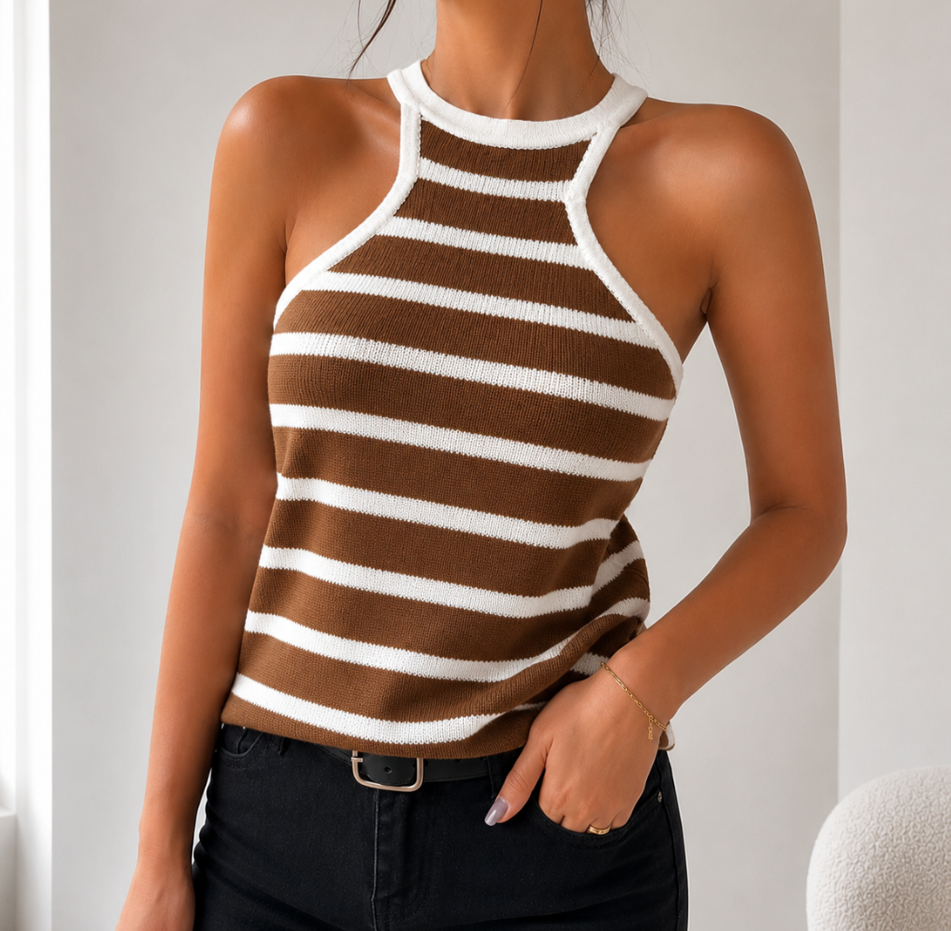 Limpa Estoque- REG-020 Regata Modal Listrada R$ 30