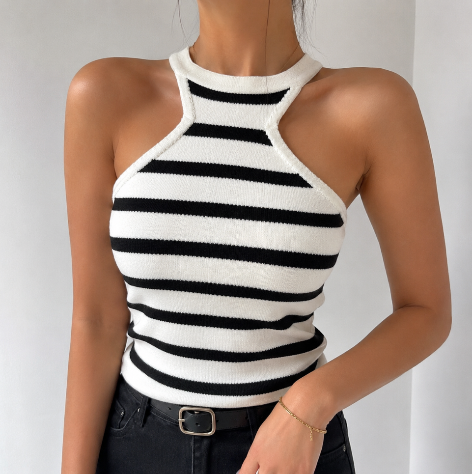 Limpa Estoque- REG-020 Regata Modal Listrada R$ 30
