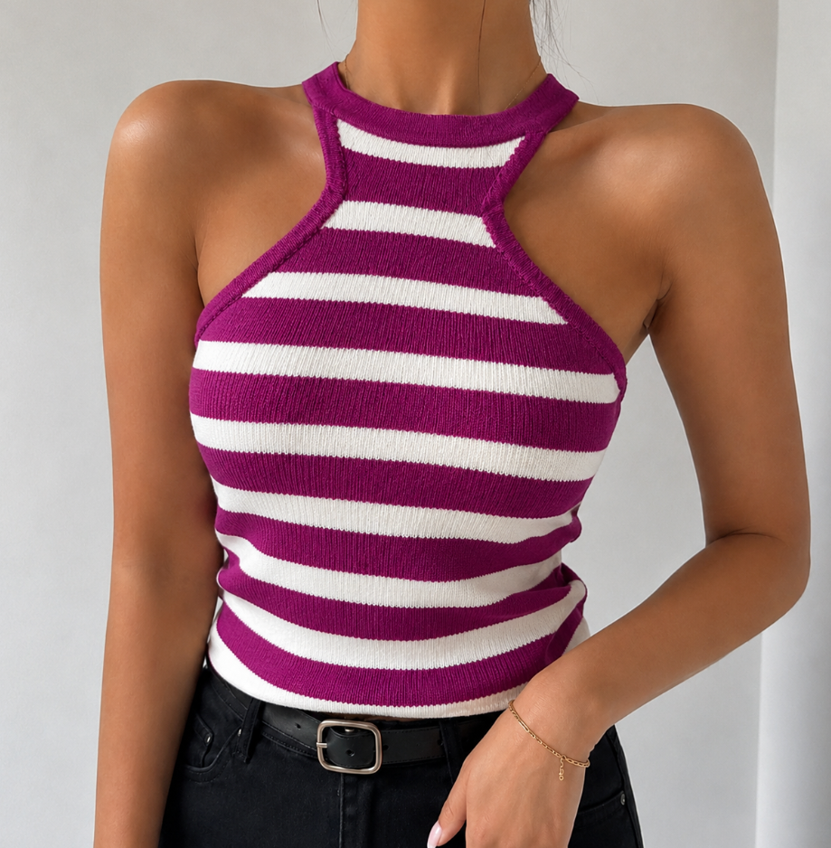 Limpa Estoque- REG-020 Regata Modal Listrada R$ 30