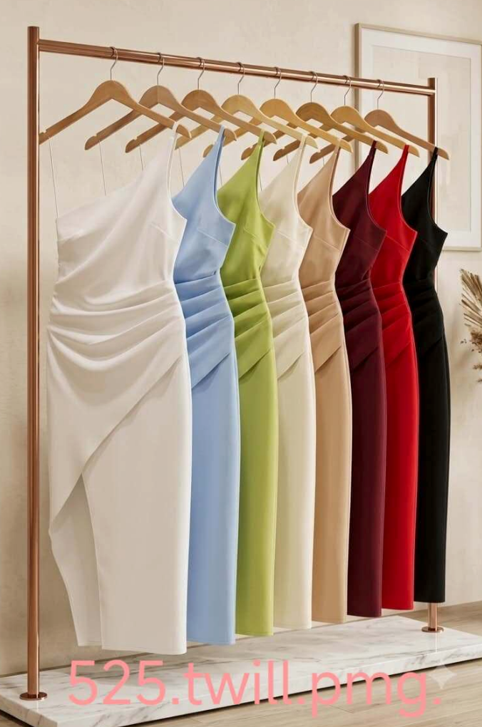 Vestido Twill Um Lado P M G XY-525 *Pacote: R$ 65 *Atacado: R$ 80