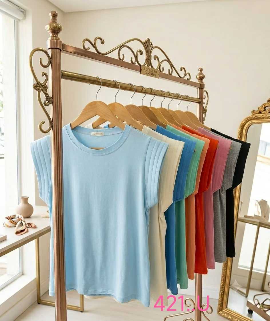 Blusa Ombreira Viscolycra FF-BLU-003-FF41 XY-421.U  *Pacote: R$ 20 *Atacado: R$ 25
