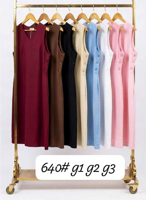 Vestido Twill Plusize G1 G2 G3 XY-640 *Pacote: R$ 65 *Atacado: R$ 80