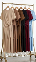 Vestido Longo Alfaiataria com Manga Plusize G1 G2 G3 XY-671 *Pacote: R$ 80 *Atacado: R$ 90