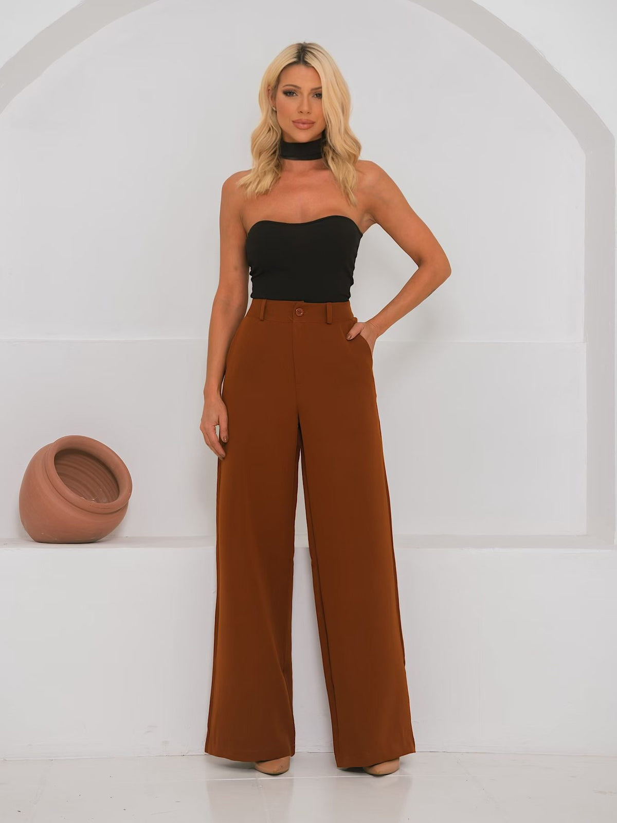 Calça Pantalona Alfaiataria Premium FF-CAL-019-090 *Pacote: 45 R$ *Atacado: R$ 55