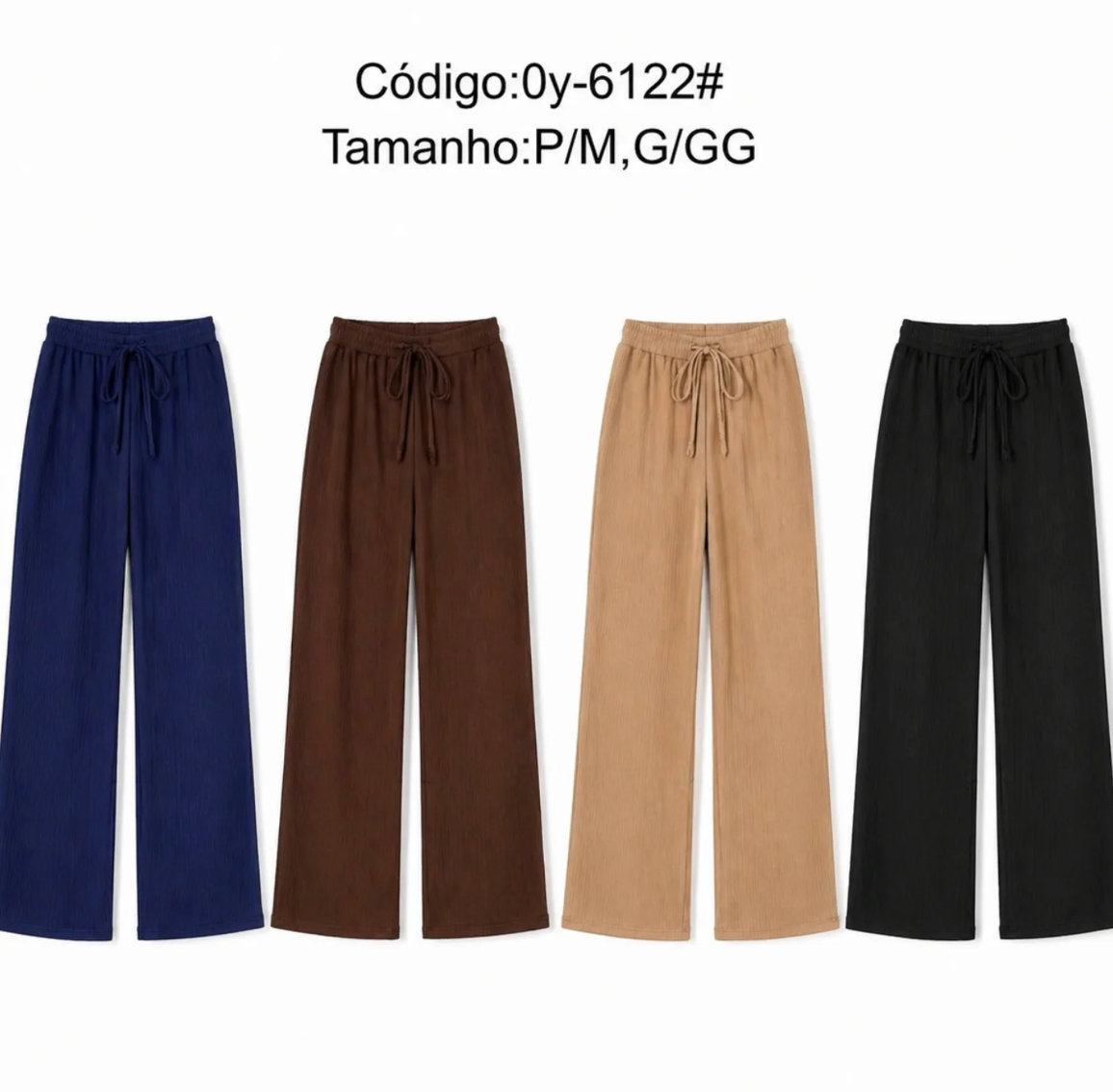 Calça Pantalona Modal P/M G/GG 0y-6122 *Pacote: 55 R$ *Atacado: R$ 65