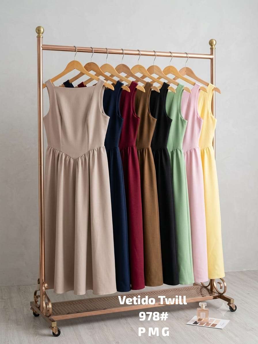 Vestido Midi Clássico Vintage Alfaiataria XY-978 *Atacado: R$ 75