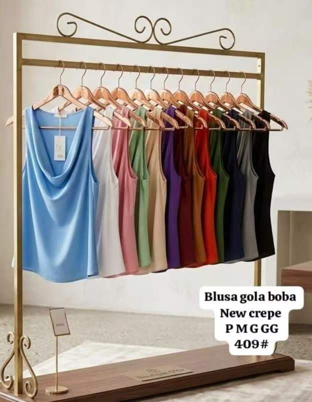 Blusa Gola Boba New Crepe P M G GG *Pacote: 25 R$ *Atacado: R$ 30