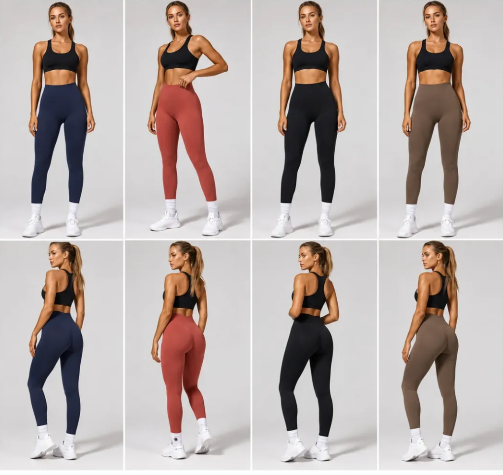 Calça Legging Poliamida Canelada Academia MJX-027 P/M G/GG *Pacote: R$ 38 *Atacado: R$ 50