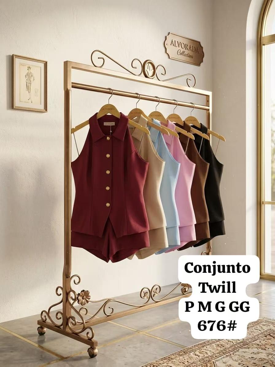 Conjunto Twill P M G GG #676 *Pacote: 70 R$ *Atacado: R$ 80