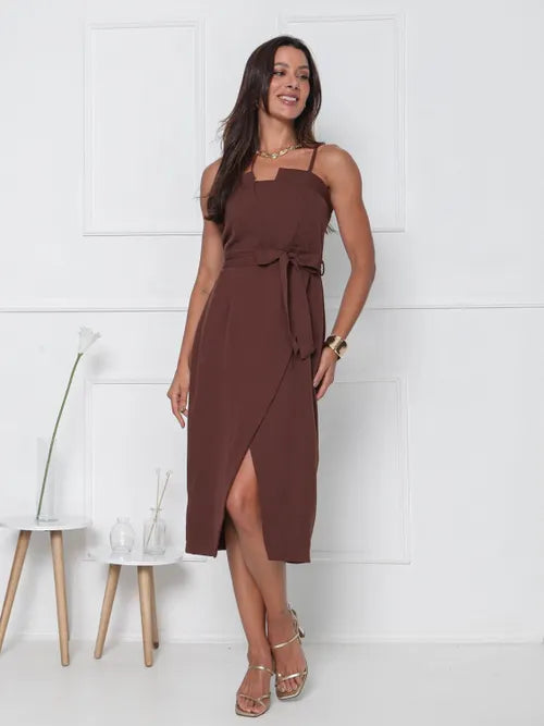 Vestido Midi Alfaiataria AF FF-VES-044-XY-575 *Pacote: 55 R$ *Atacado: R$ 70