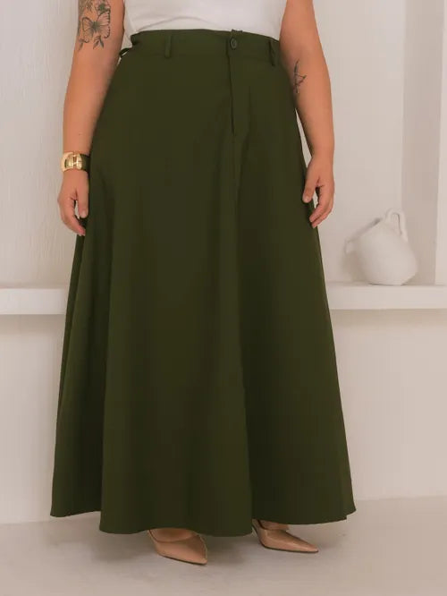 Saia Godê Plus Size Alfaiataria XY-497 *Atacado: R$ 55
