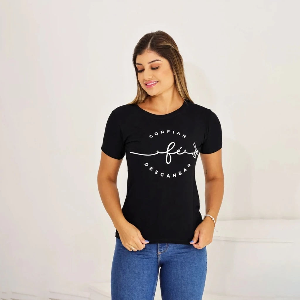 Tshirt Fe Confiar Biscolayca FF-TSH-026 *Pacote: 12 R$ *Atacado: R$ 15