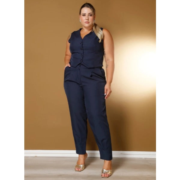 Conjunto Colete e Calça Plus Size Luis Twill FF-CON-013-CSS-513 *Pacote: 95 R$ *Atacado: R$ 120