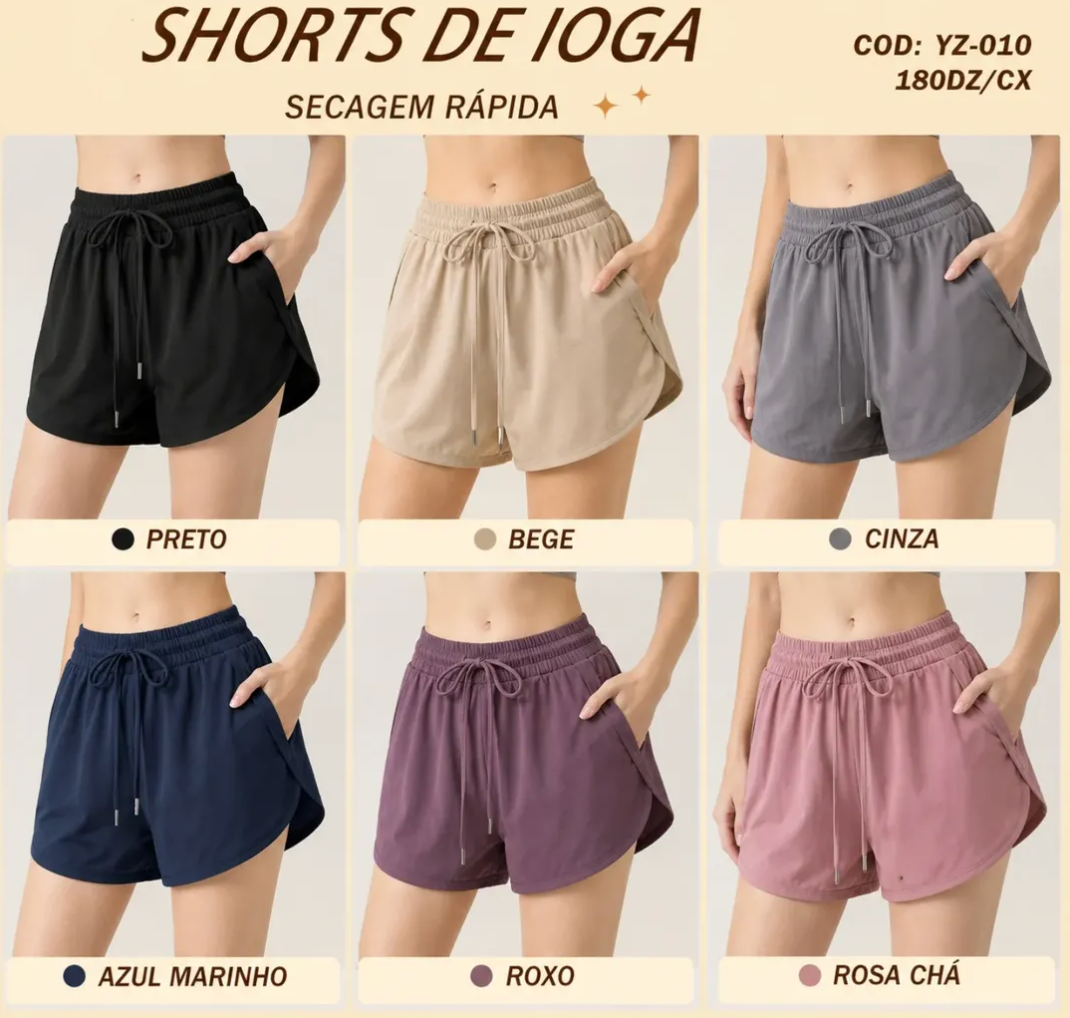 Short Dupla Face P M G GG Academia *Pacote: R$ 35