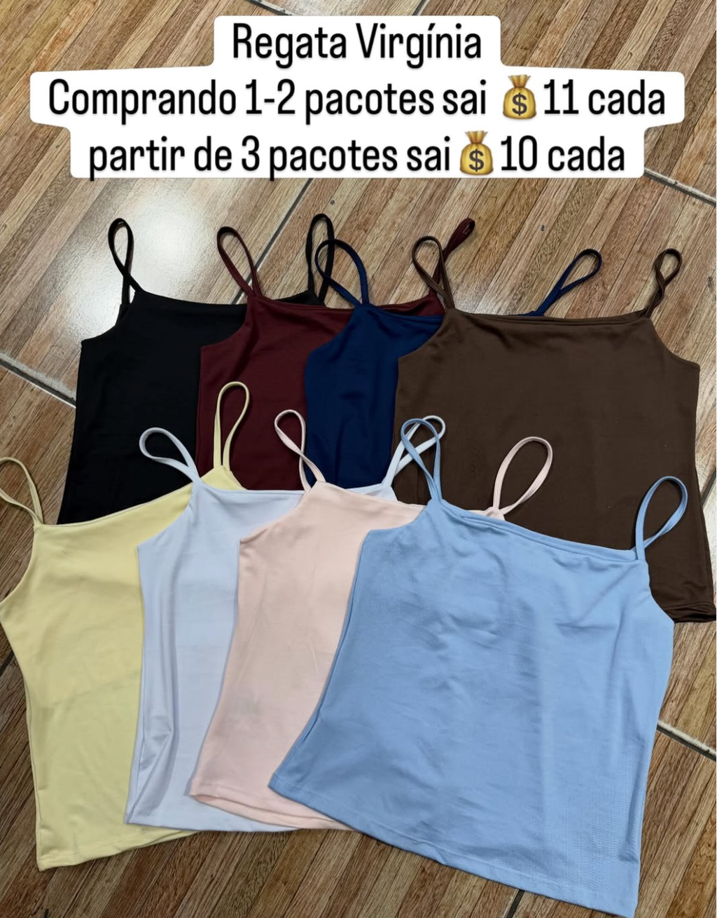 Regata Virgínia Suplex Tamanho Único Veste 36-42 Forro Duplo Até Peito Levando 1-2 *Pacotes Sai R$ 11.00 Cada Acima De 3 *Pacotes Sai R$10.00 Cada