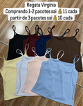 Regata Virgínia Suplex Tamanho Único Veste 36-42 Forro Duplo Até Peito Levando 1-2 *Pacotes Sai R$ 11.00 Cada Acima De 3 *Pacotes Sai R$10.00 Cada