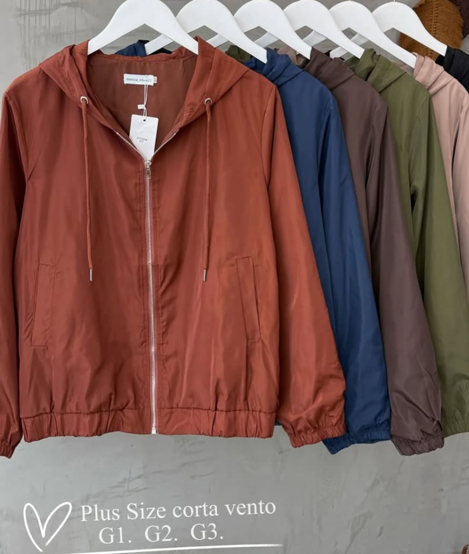 Corta Vento Forrado Plusize Inverno G1 G2 G3 *Pacote: R$ 65 *Atacado: R$ 75